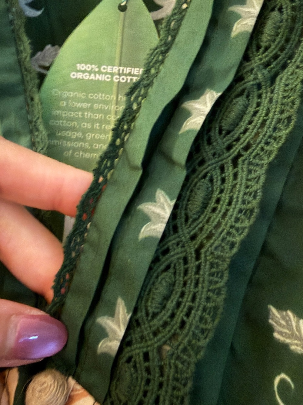 BNWT FARM Rio Dark Green Floral V-Neck Blouse Top cotton size M - Picture 8 of 13